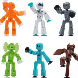 Stikbot Monster Werewolf & Cyborg Pack, Set of 6 Stikbot Collectable Monster Act